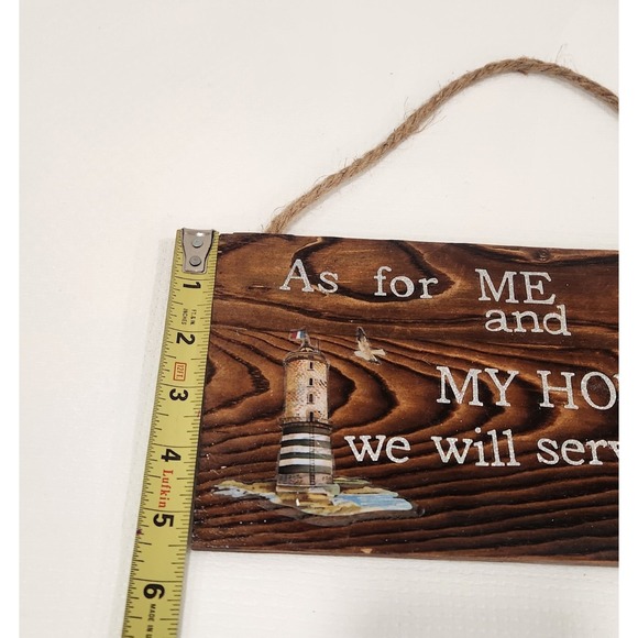 Christian Wall Art Decor, as for Me and My House We Will Serve the Lord Wooden P - Picture 4 of 5